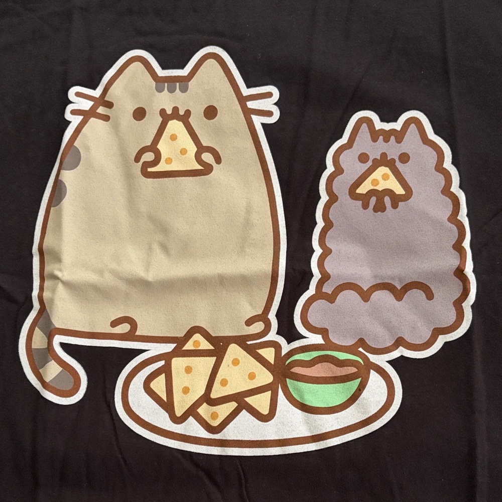 Pusheen Chips N Dip Short Sleeve Shirt Size
